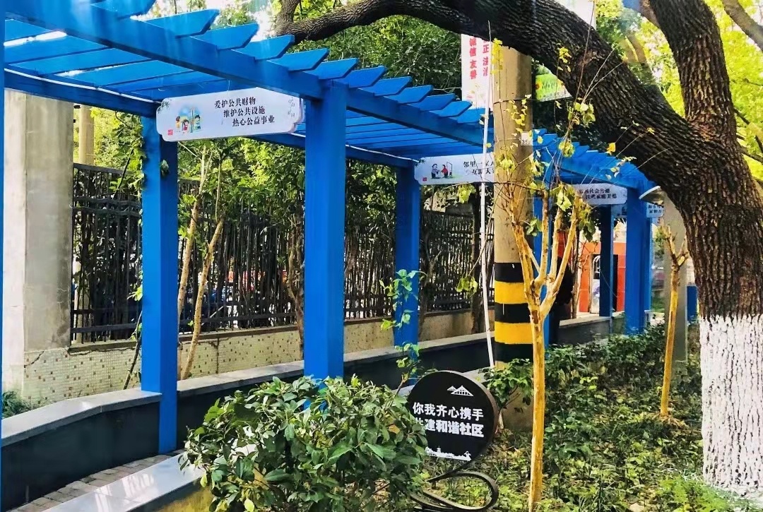 改造老旧长廊，松江这个社区打造“一廊五檐六色”党建品牌