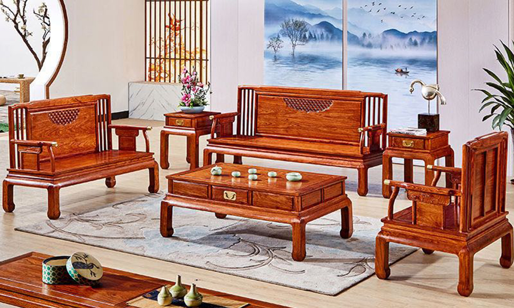中式红木沙发组合，彰显典雅的高贵气质