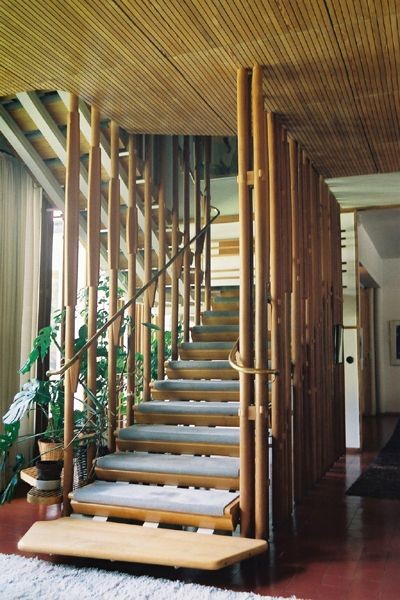 不花1分钱做楼梯护栏，几根竹子就能搞定，比不锈钢都要好看牢固