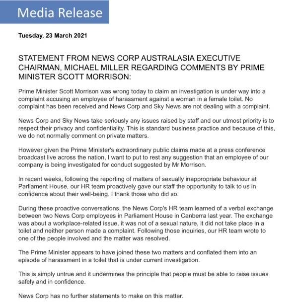 澳总理莫里森威胁记者：调查国会性丑闻，得小心